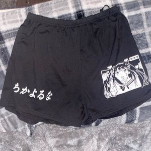 It’s from romwe, it’s black, it’s anime shorts